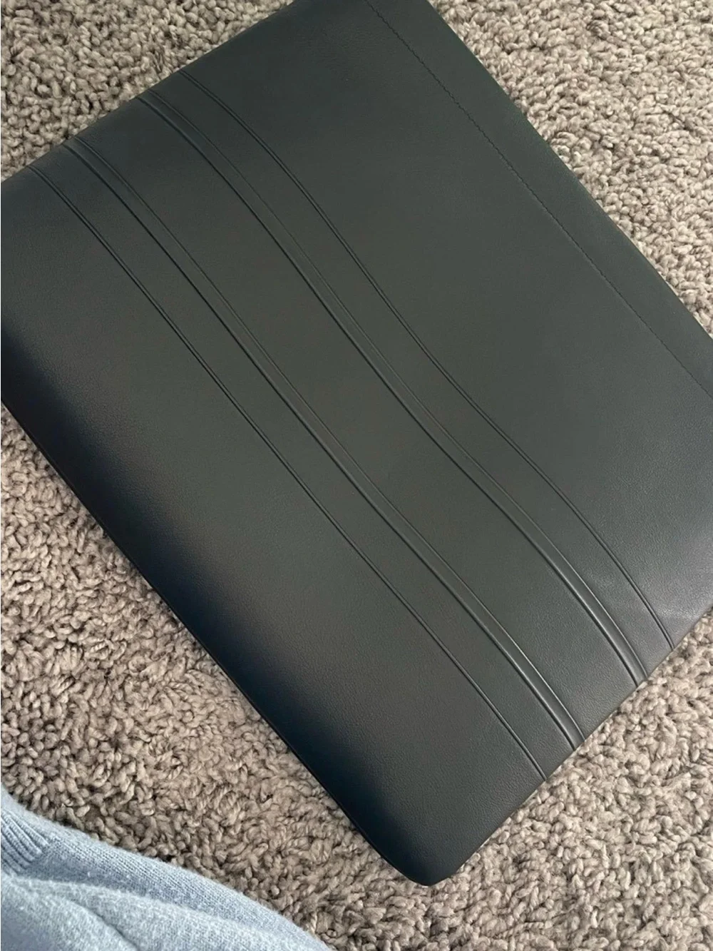 Dior Black Embossed Leather Messenger Pouch